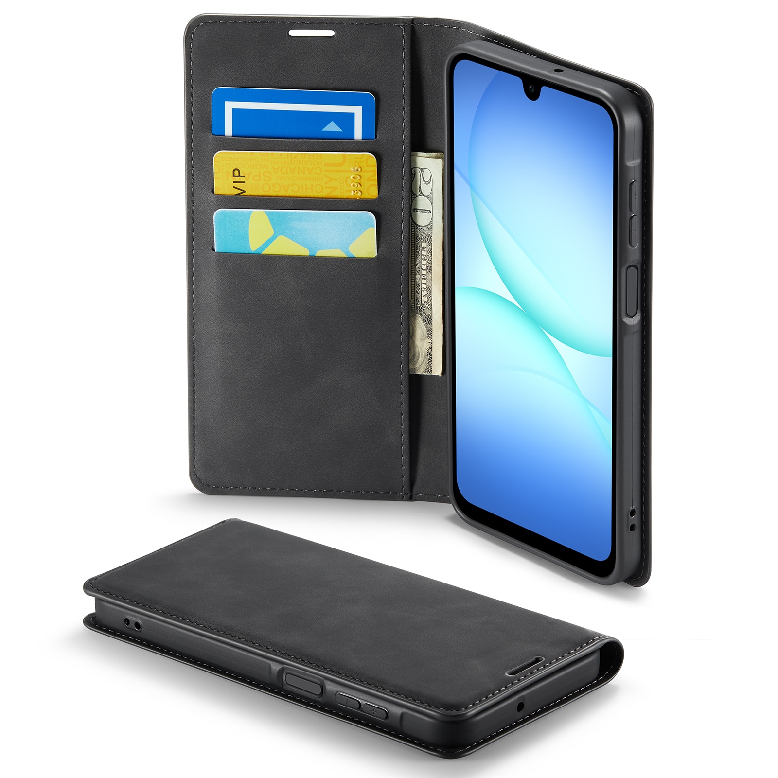 Samsung Galaxy A17 Slim Wallet Case Black