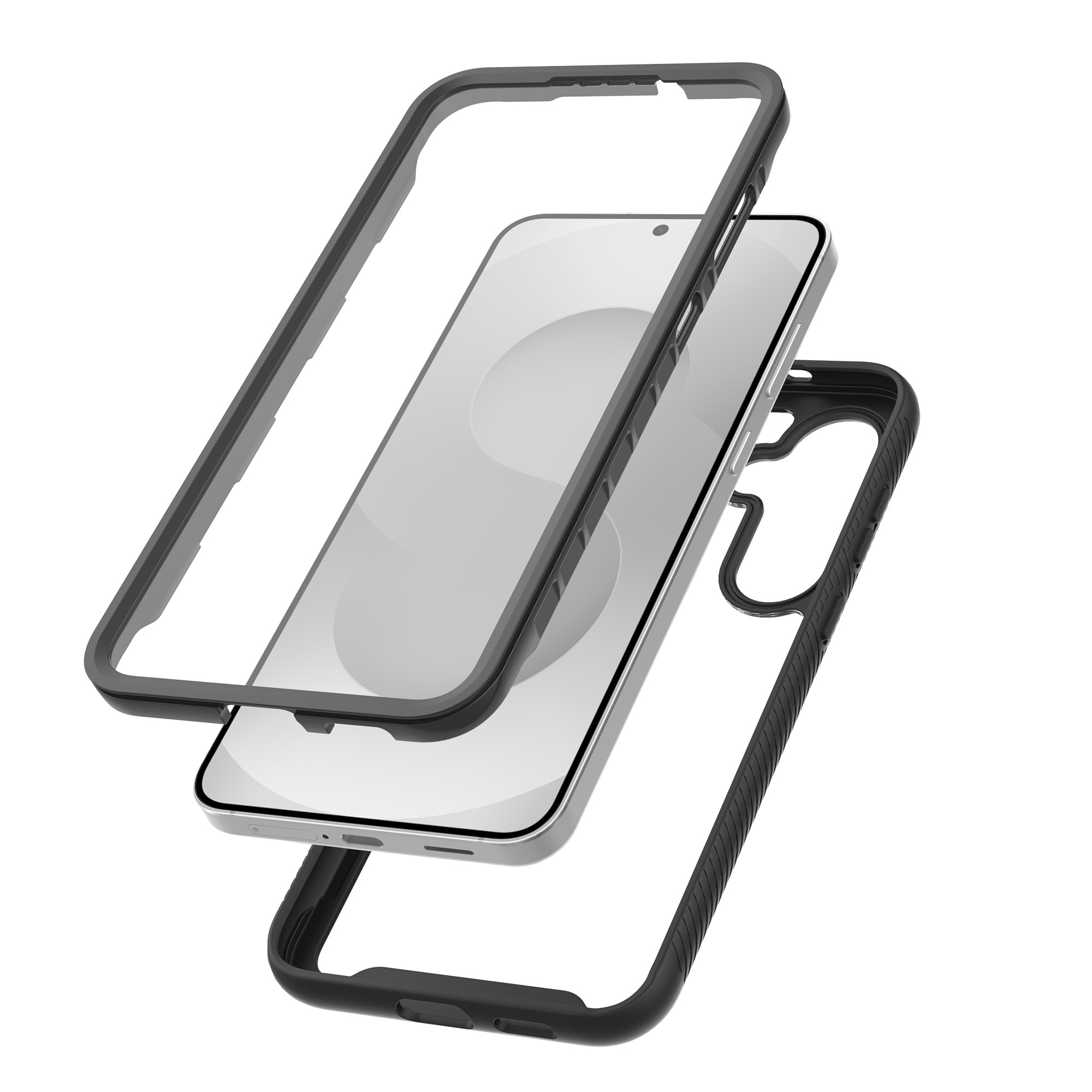 Samsung Galaxy S25 FE Full Protection Case Black/Transparent
