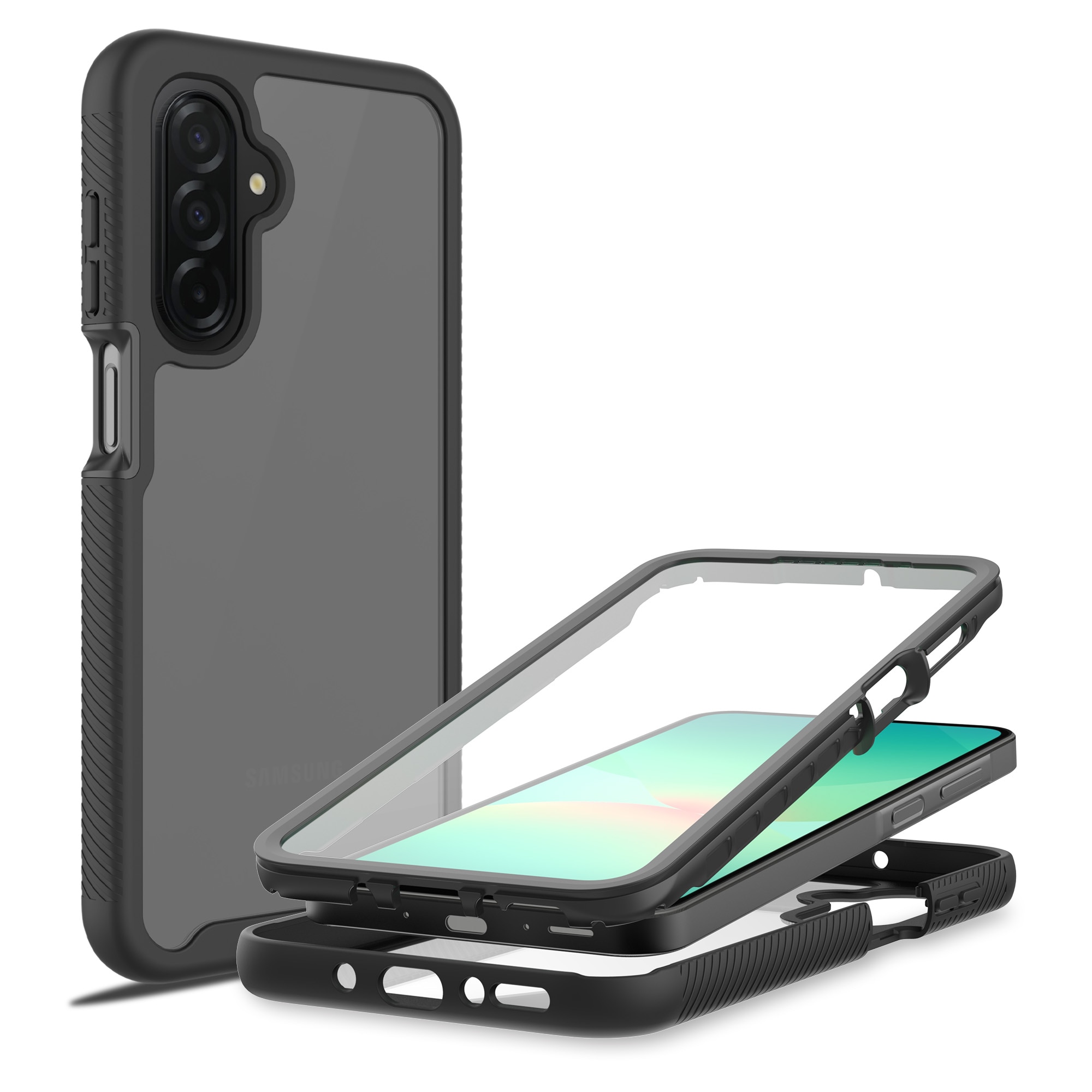 Samsung Galaxy A17 Full Protection Case Black/Transparent
