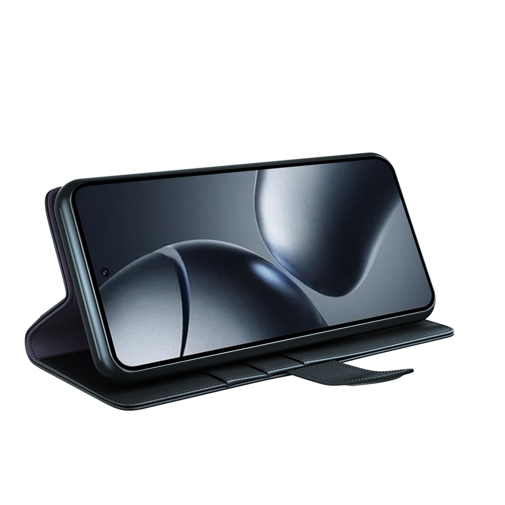 Xiaomi 15T Genuine Leather Wallet Case Black