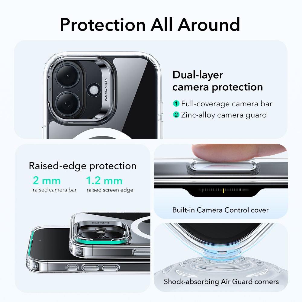 iPhone 17 Classic Kickstand Halolock MagSafe Transparent