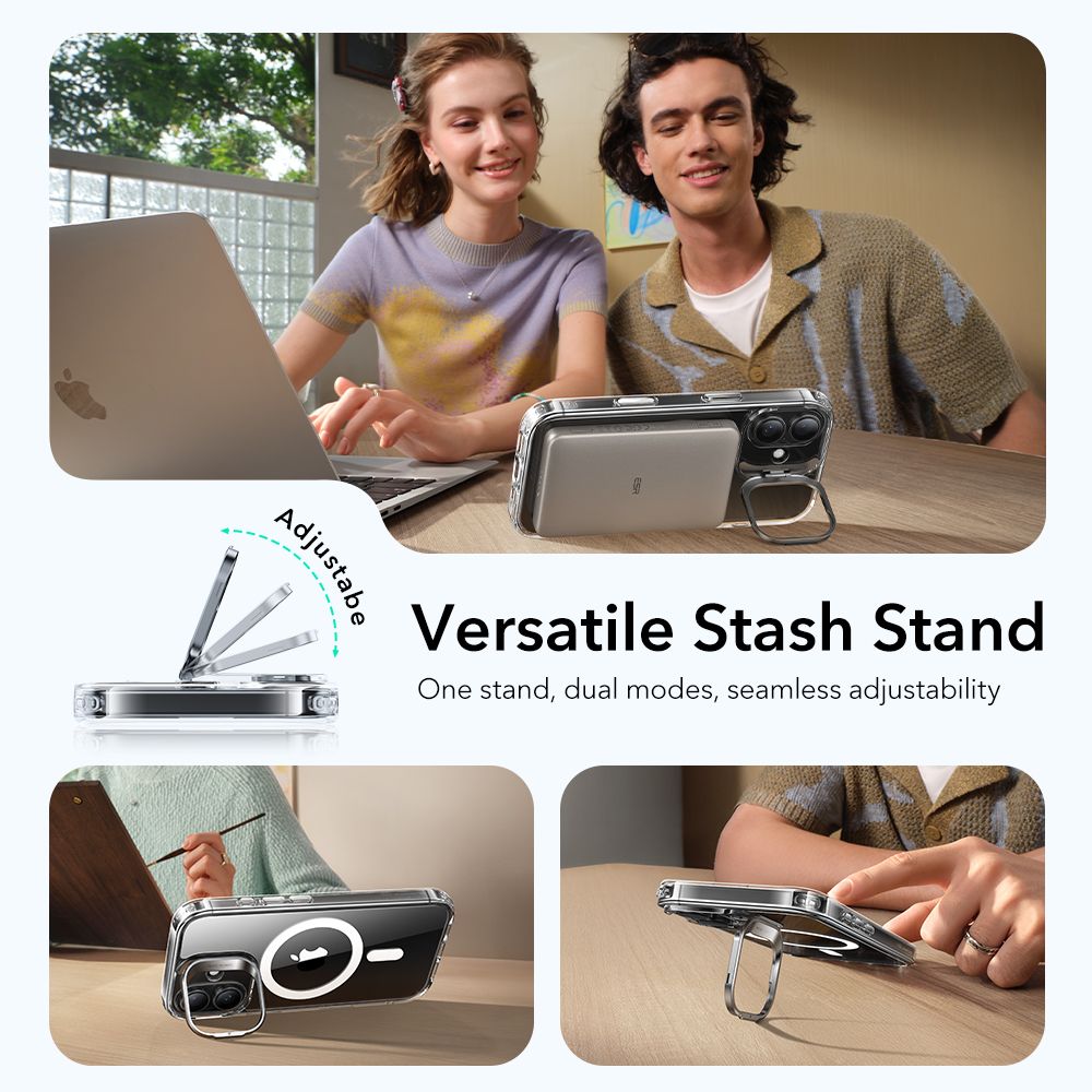 iPhone 17 Classic Kickstand Halolock MagSafe Transparent