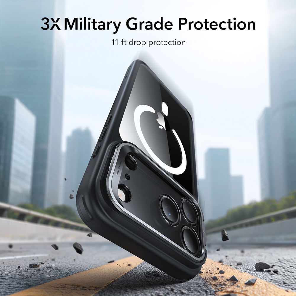 iPhone 17 Pro Classic Kickstand Halolock MagSafe Black/Transparent