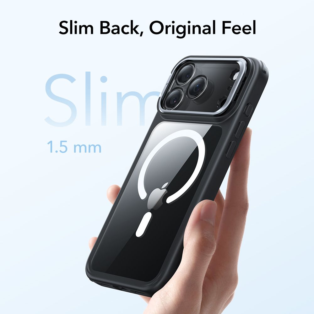 iPhone 17 Pro Classic Kickstand Halolock MagSafe Black/Transparent