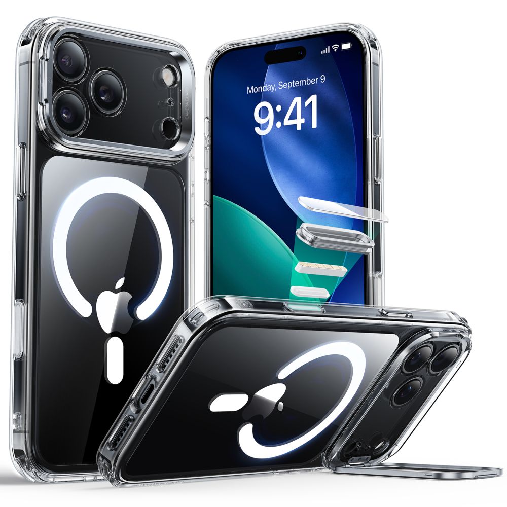 iPhone 17 Pro Max Classic Kickstand Halolock MagSafe Transparent