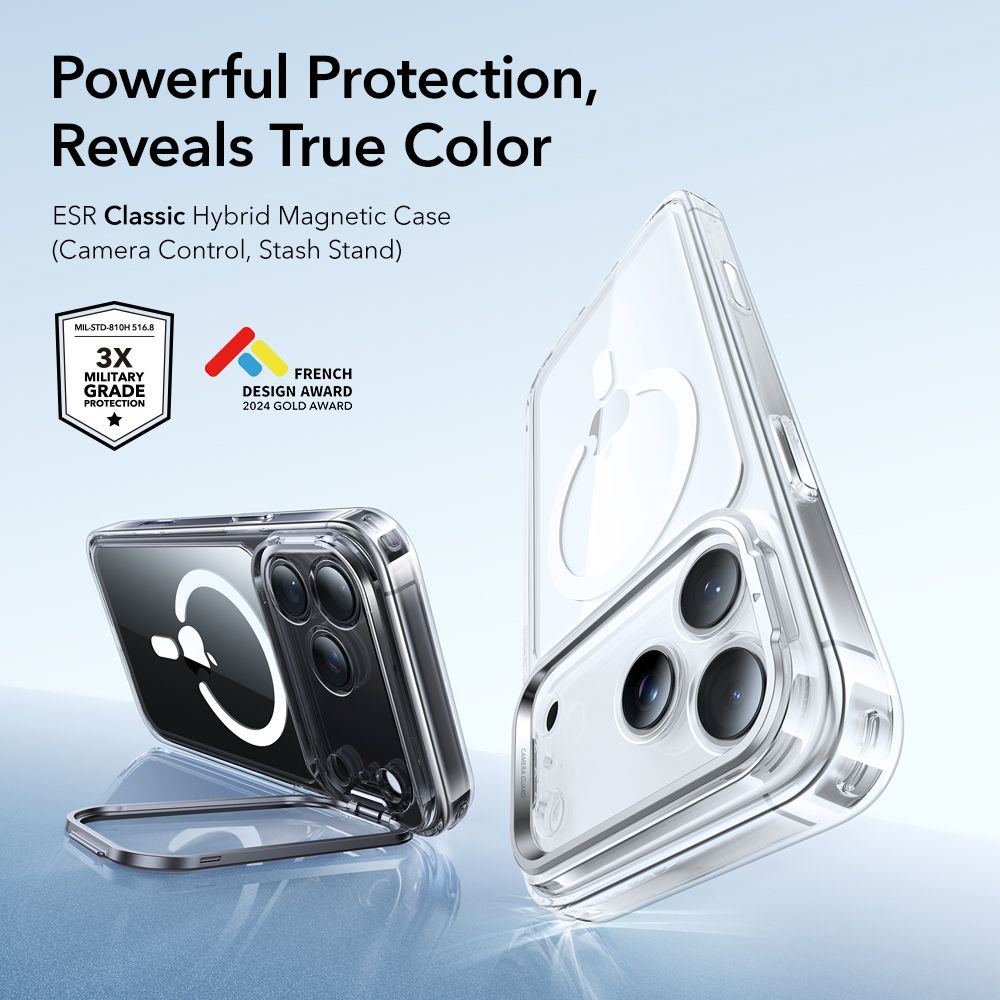 iPhone 17 Pro Max Classic Kickstand Halolock MagSafe Transparent