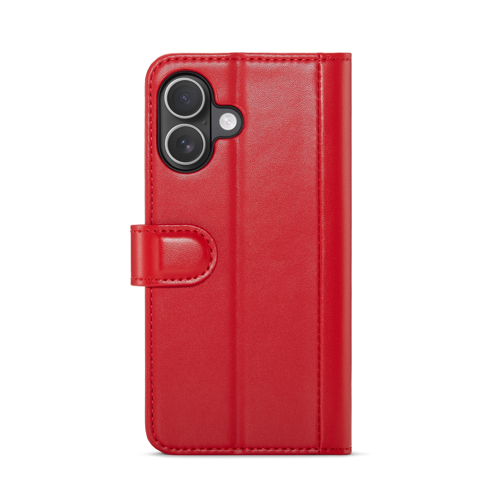 iPhone 17 Genuine Leather Wallet Case Red