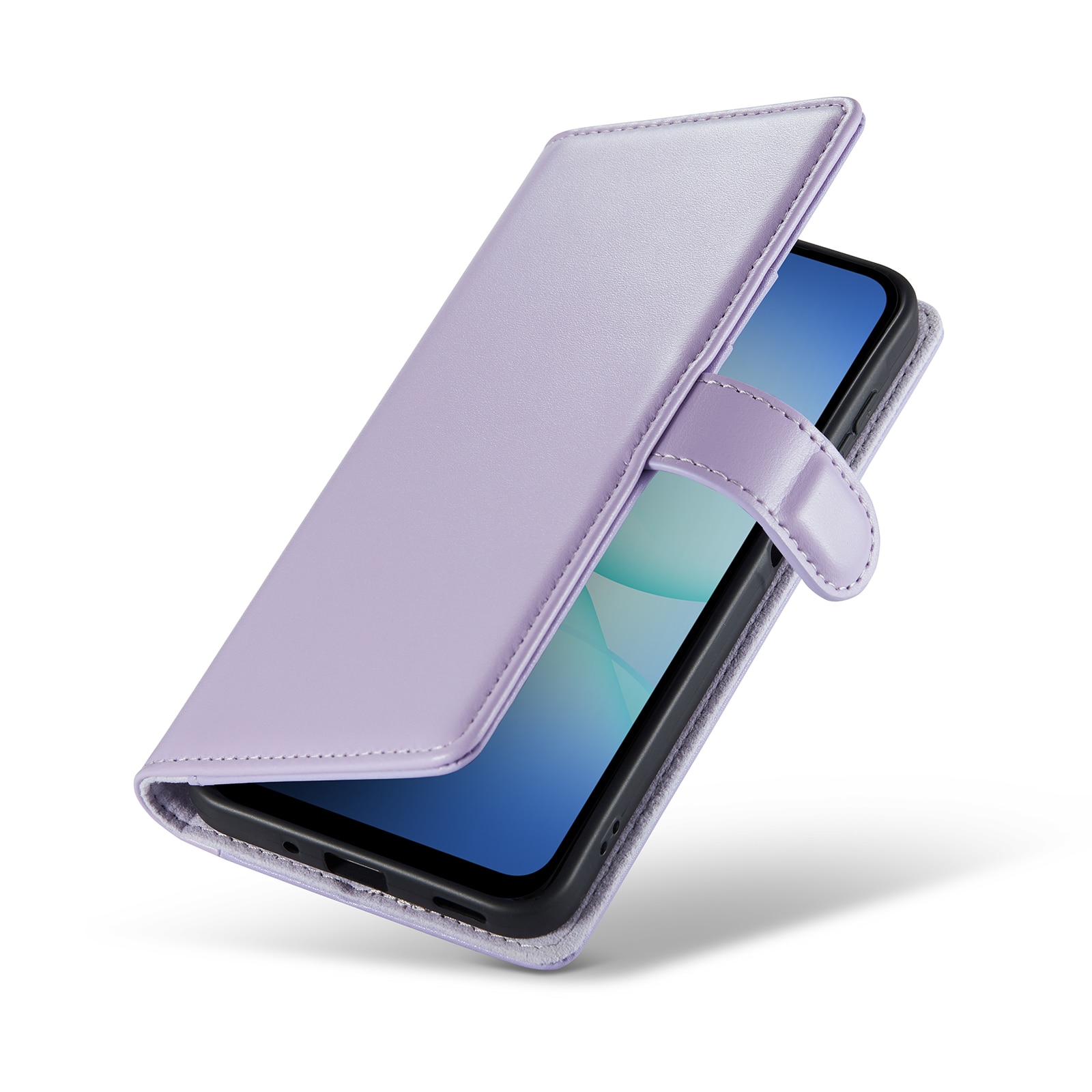 Samsung Galaxy A17 Genuine Leather Wallet Case Purple