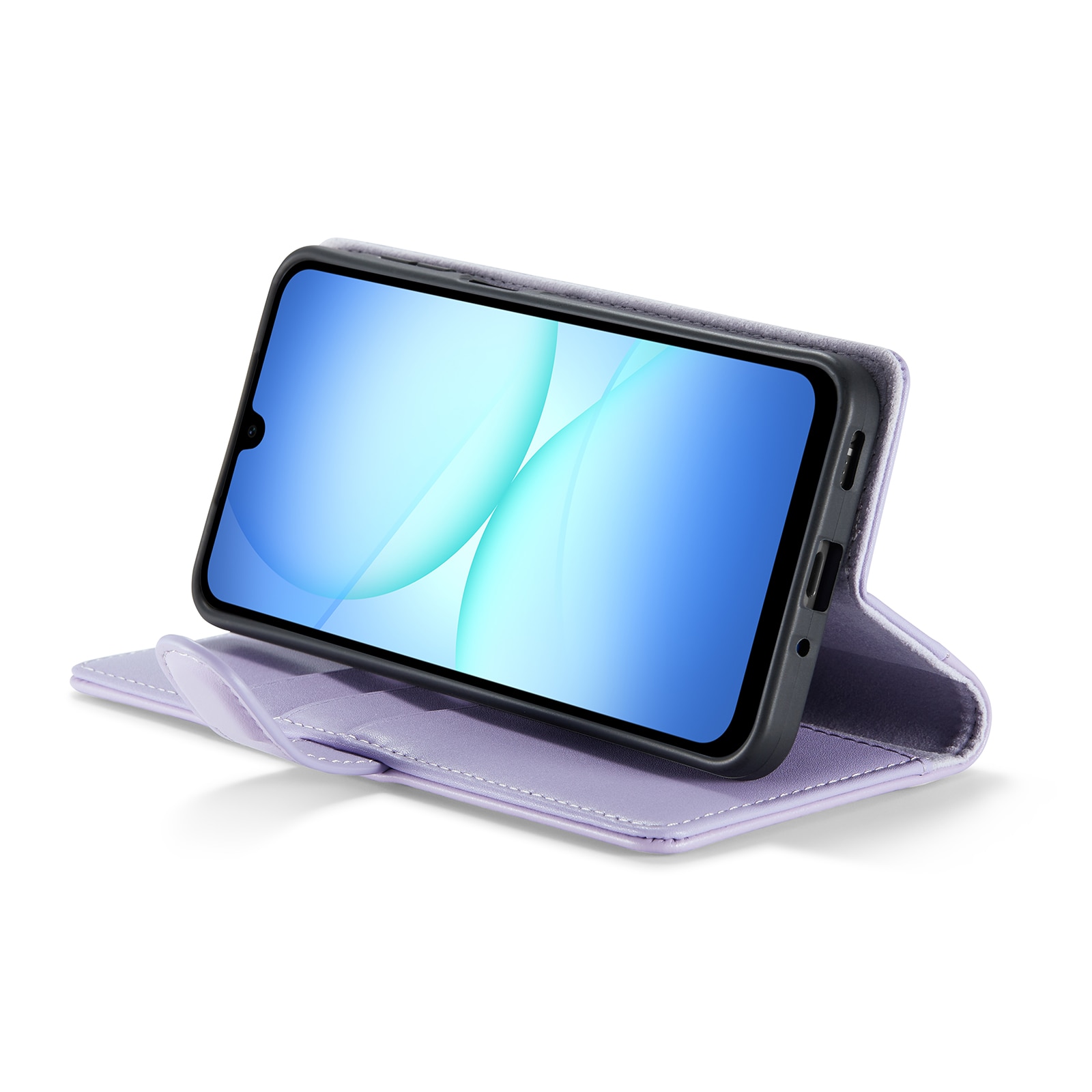 Samsung Galaxy A17 Genuine Leather Wallet Case Purple