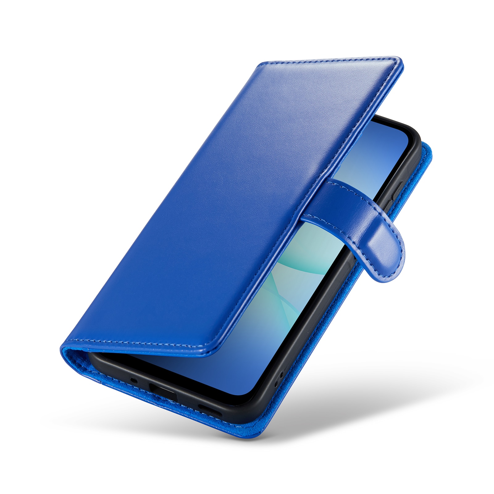 Samsung Galaxy A17 Genuine Leather Wallet Case Blue