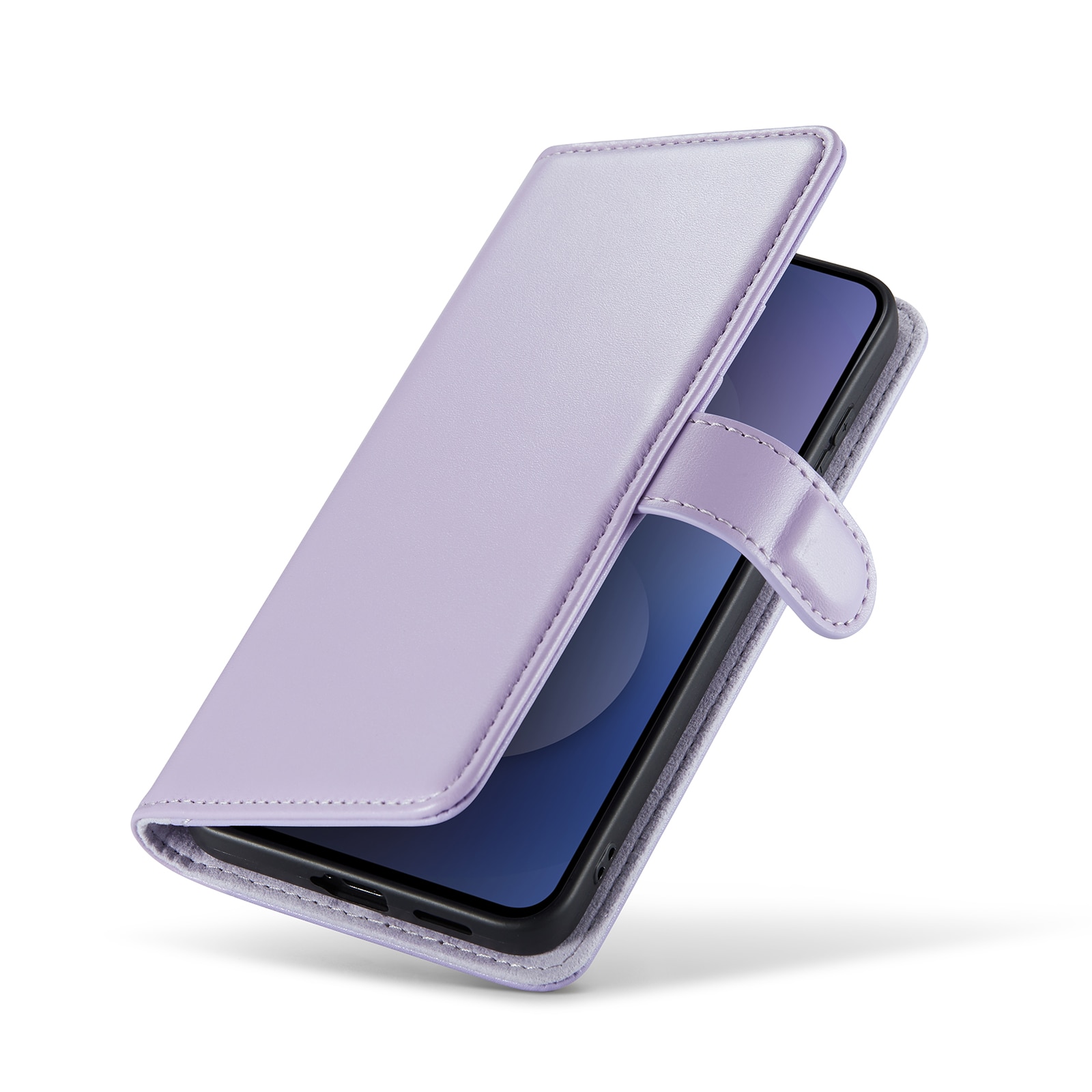 Samsung Galaxy S25 FE Genuine Leather Wallet Case Purple
