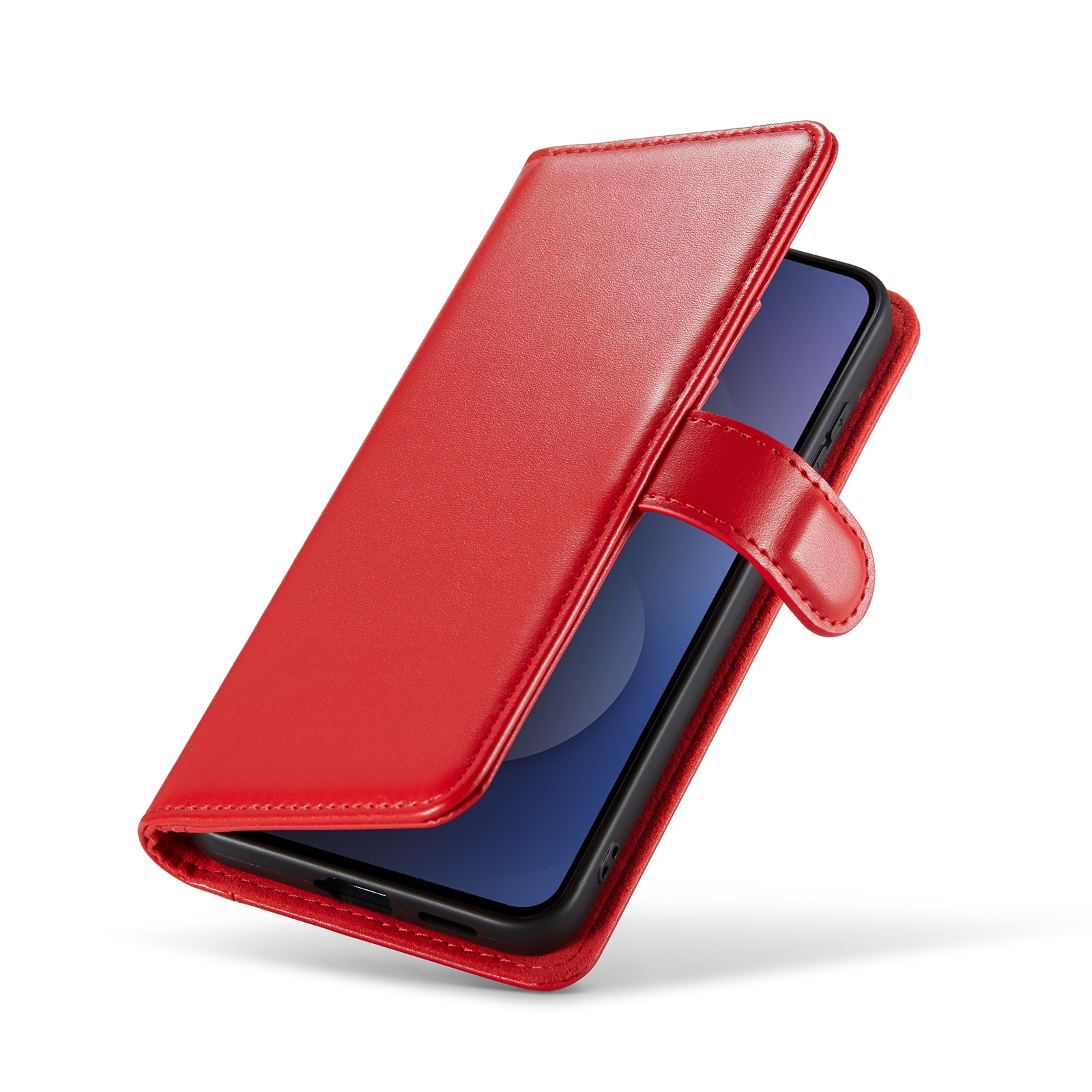 Samsung Galaxy S25 FE Genuine Leather Wallet Case Red
