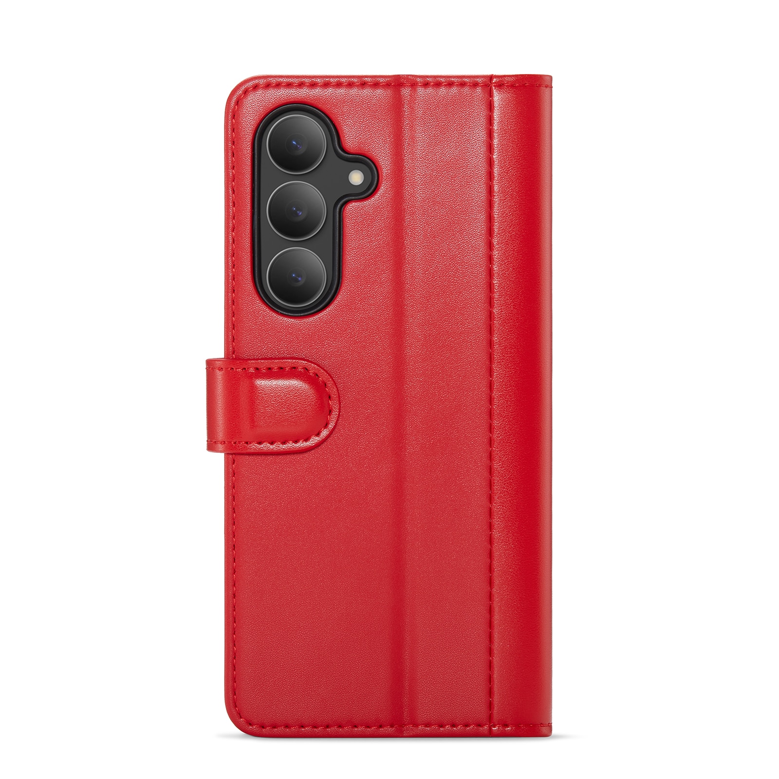 Samsung Galaxy S25 FE Genuine Leather Wallet Case Red