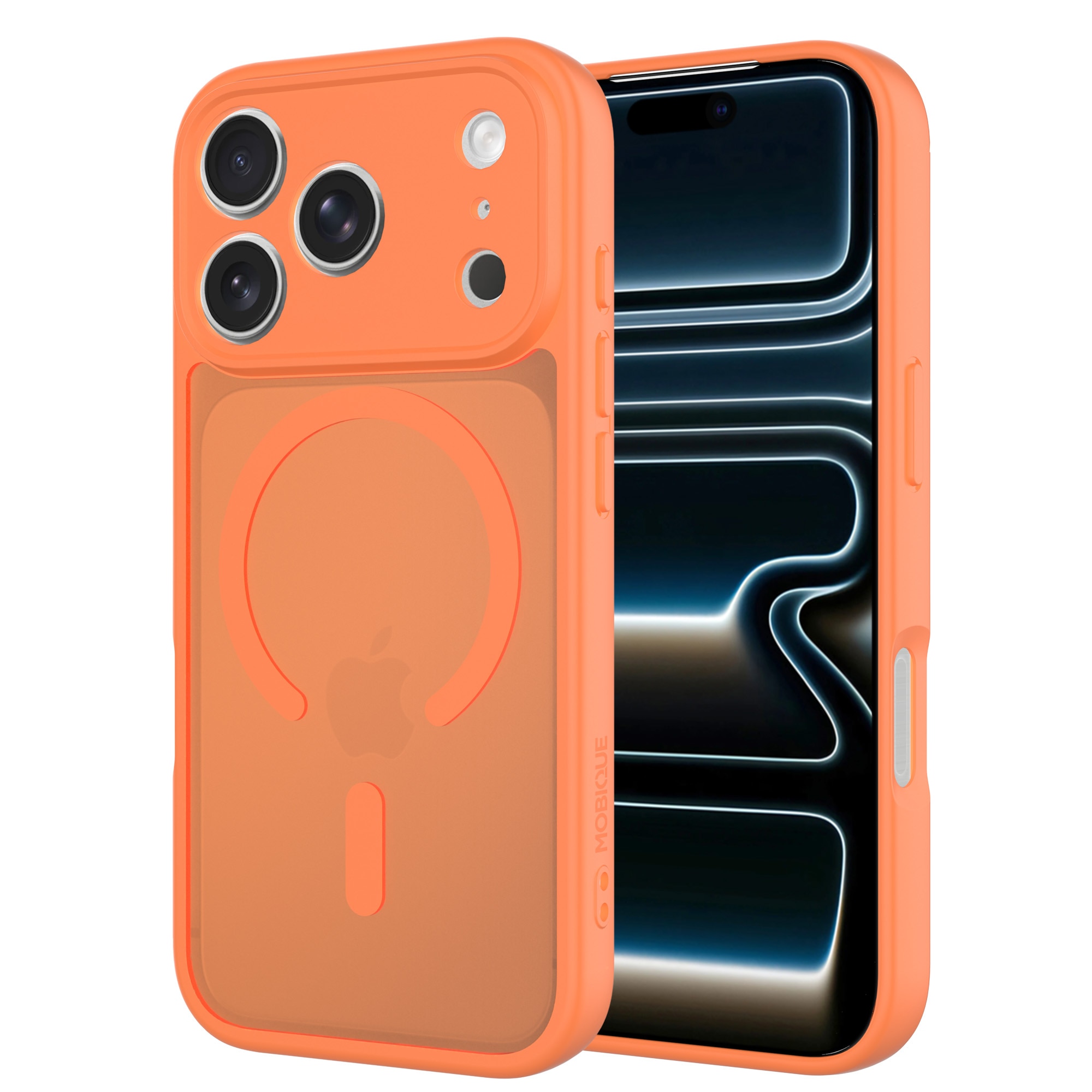 Magnetic Hybrid Case iPhone 17 Pro Max Frosted Orange