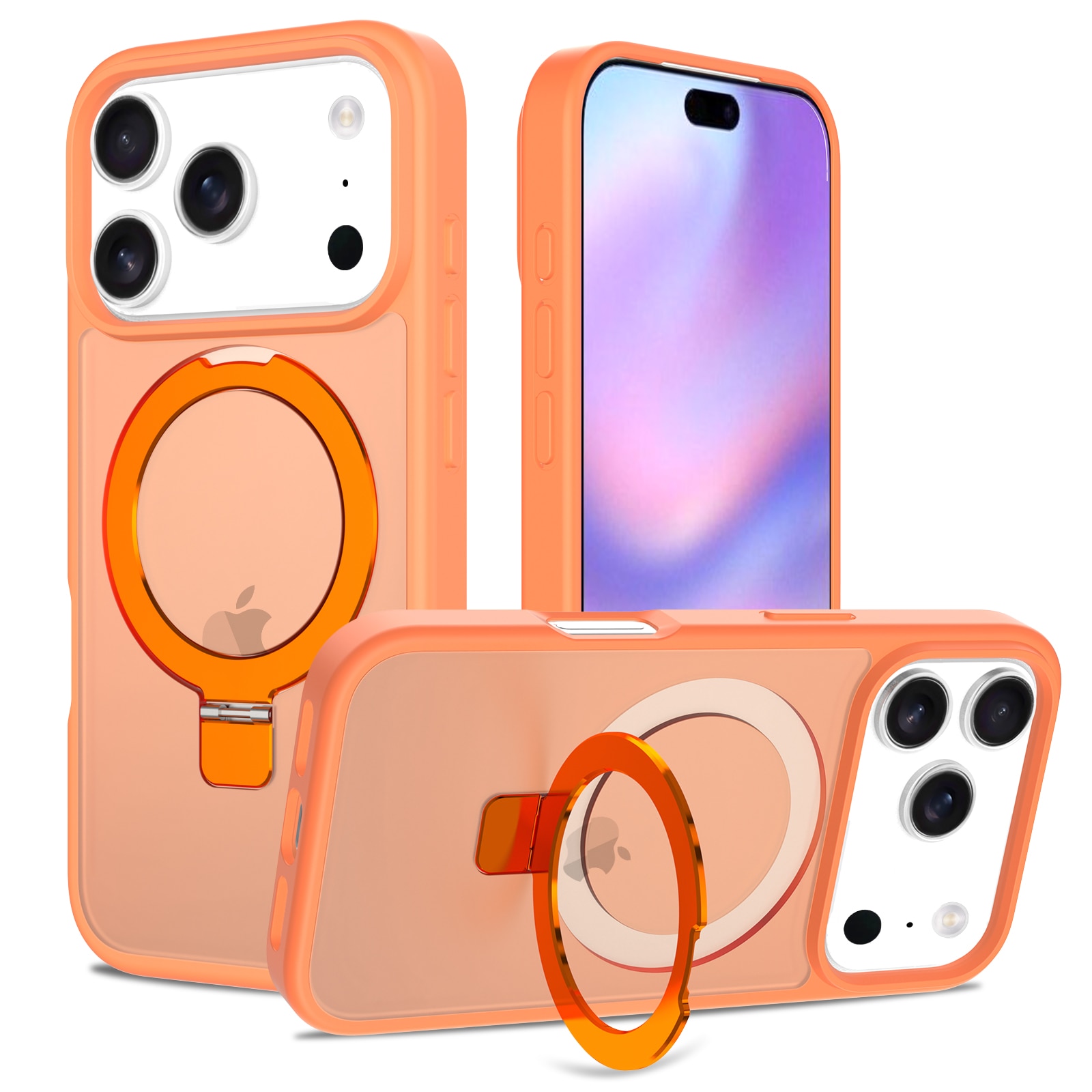 iPhone 17 Pro Max Hybrid Case Magnetic Ring Orange