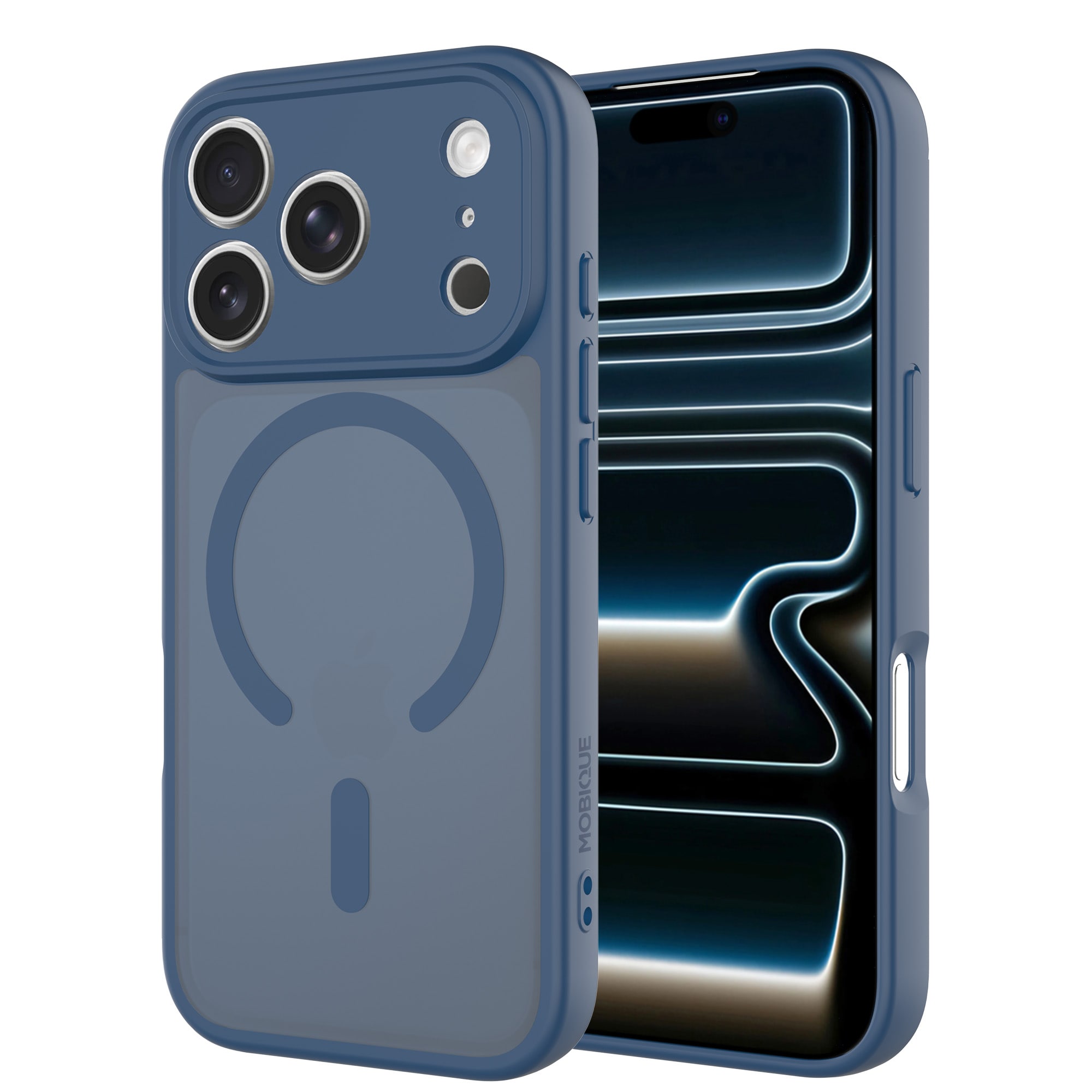 Magnetic Hybrid Case iPhone 17 Pro Dark Blue