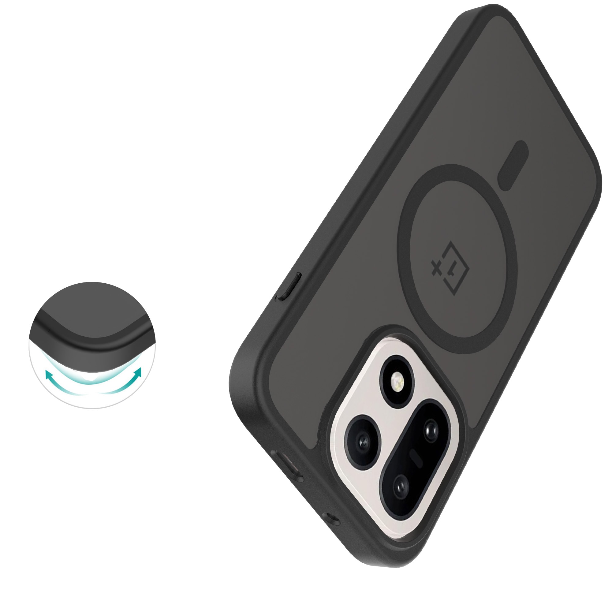 Magnetic Hybrid Case  OnePlus 15 Frosted Black