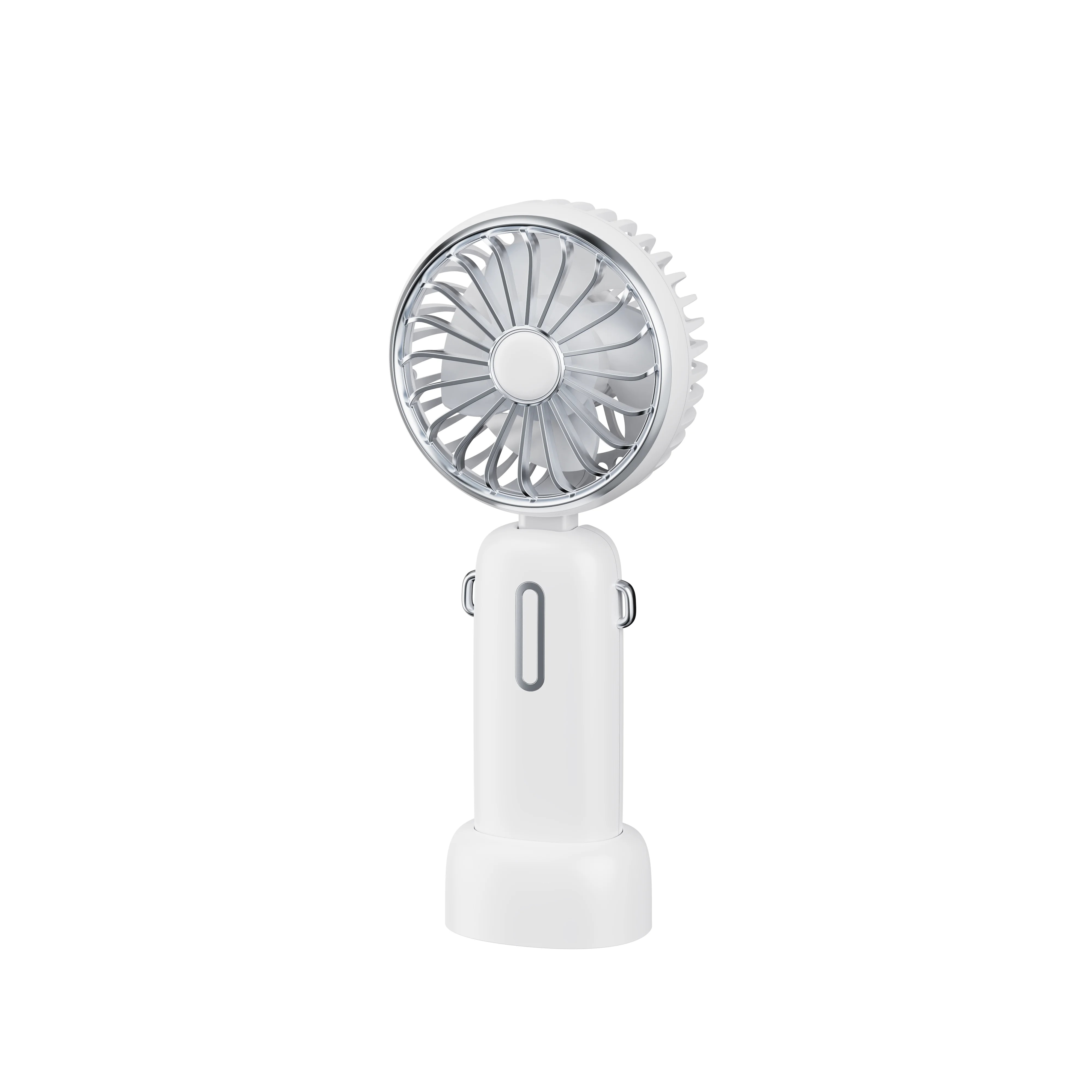 Portable Fan with Carry Strap and Stand, White