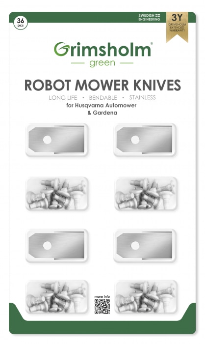 36-pack Robot Mower Knives for Gardena Sileno+