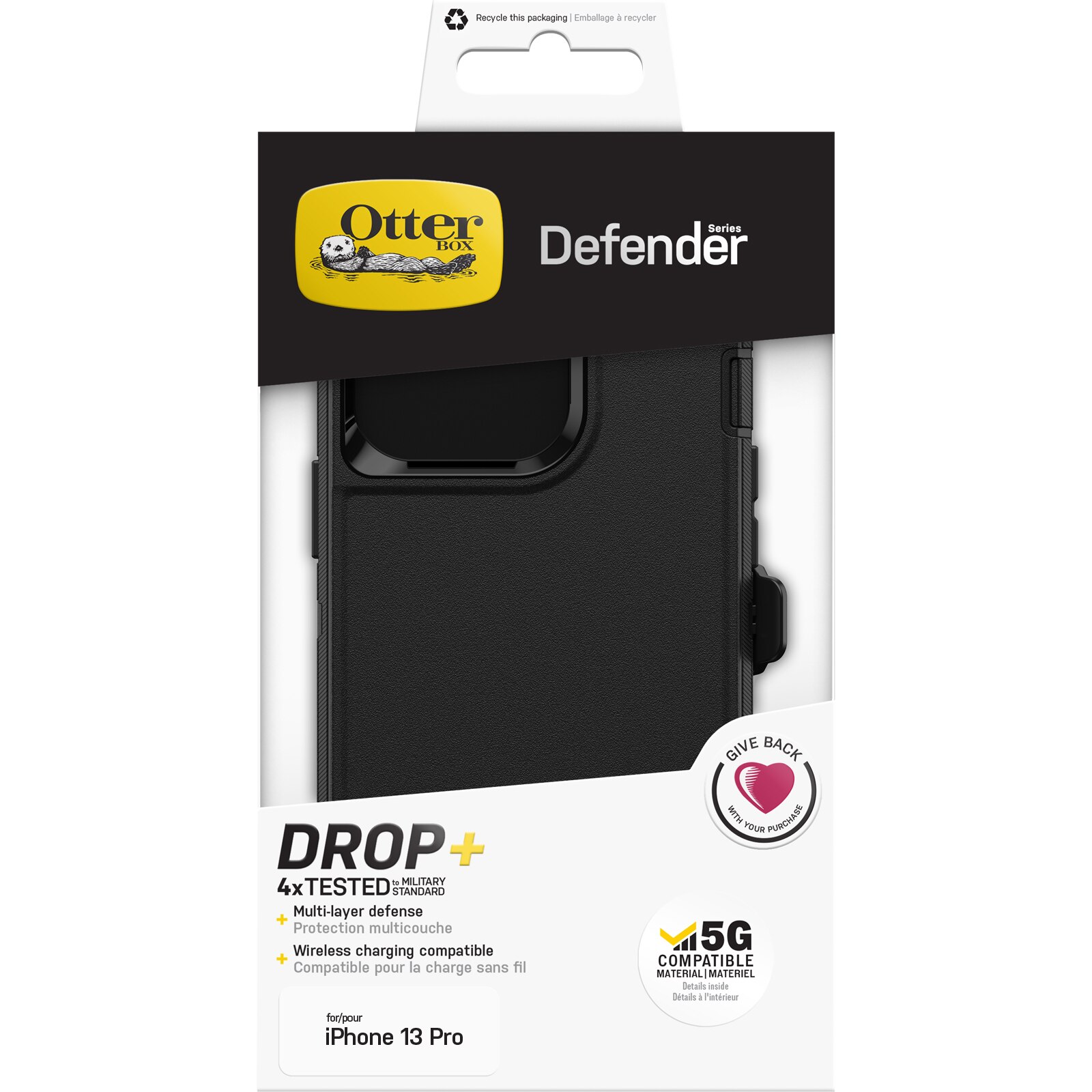 iPhone 13 Pro Defender Case Black