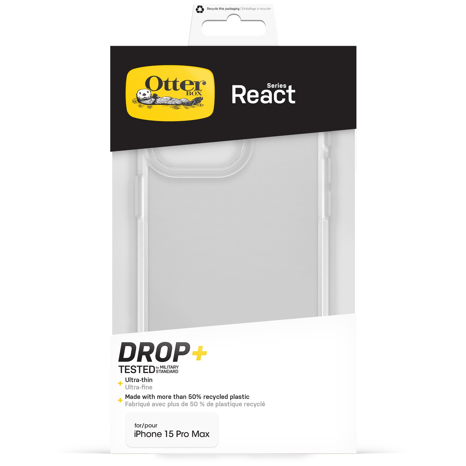 iPhone 15 Pro Max React Case Transparent
