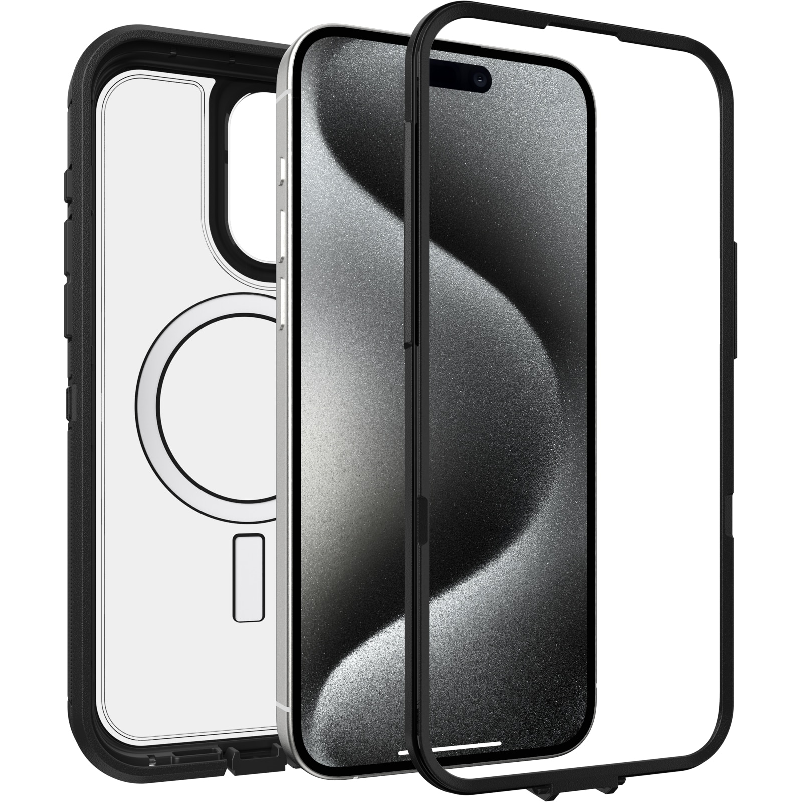 iPhone 15 Pro Max Defender XT Case Clear/Black