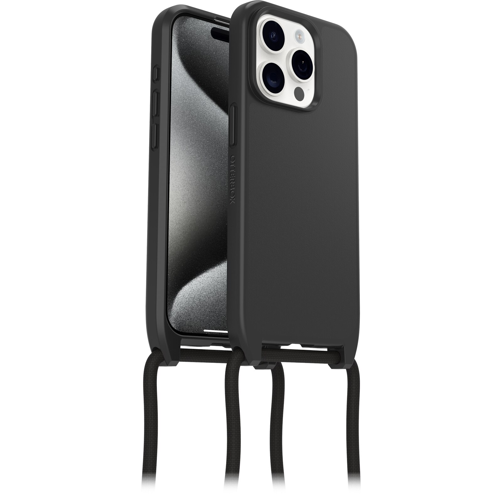 iPhone 15 Pro React Necklace MagSafe Case Black