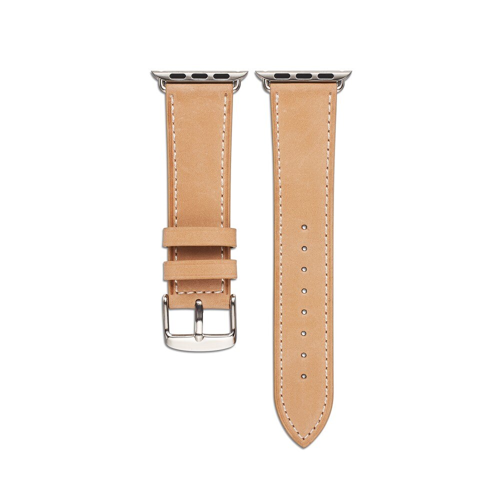 Apple Watch Series 1-3 38mm Leather Strap Beige