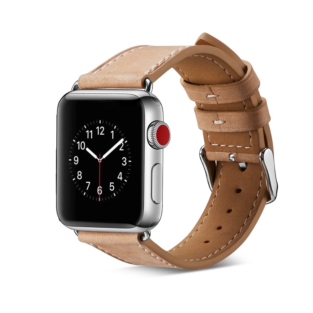 Apple Watch 41mm Series 9 Leather Strap Khaki