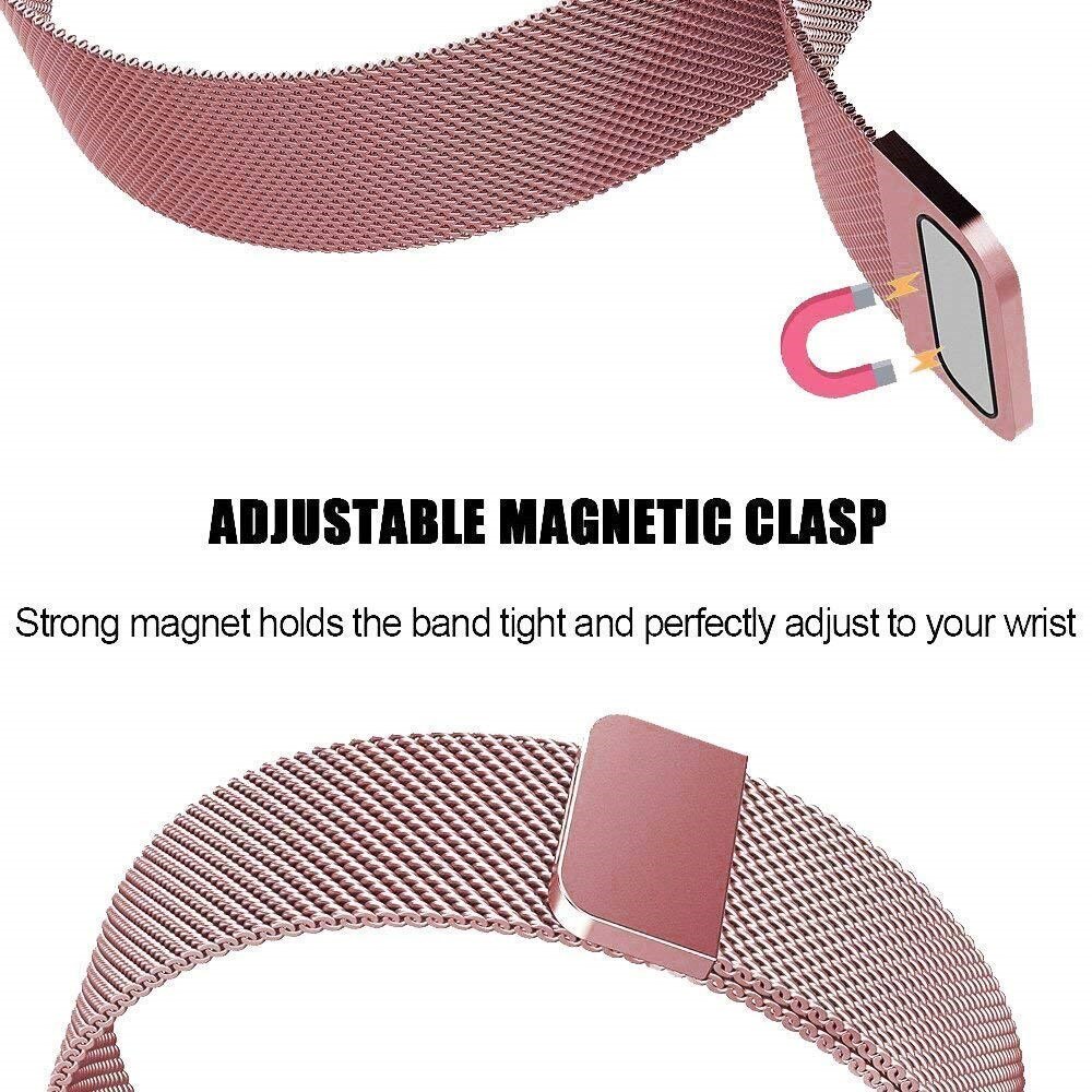 Fitbit Charge 4/Charge 3 Milanese Loop Band Pink