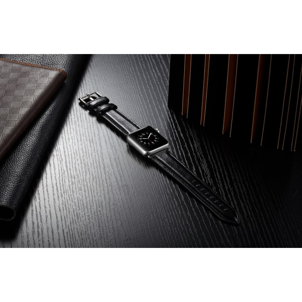 Apple Watch Ultra 49mm Premium Leather Band Black