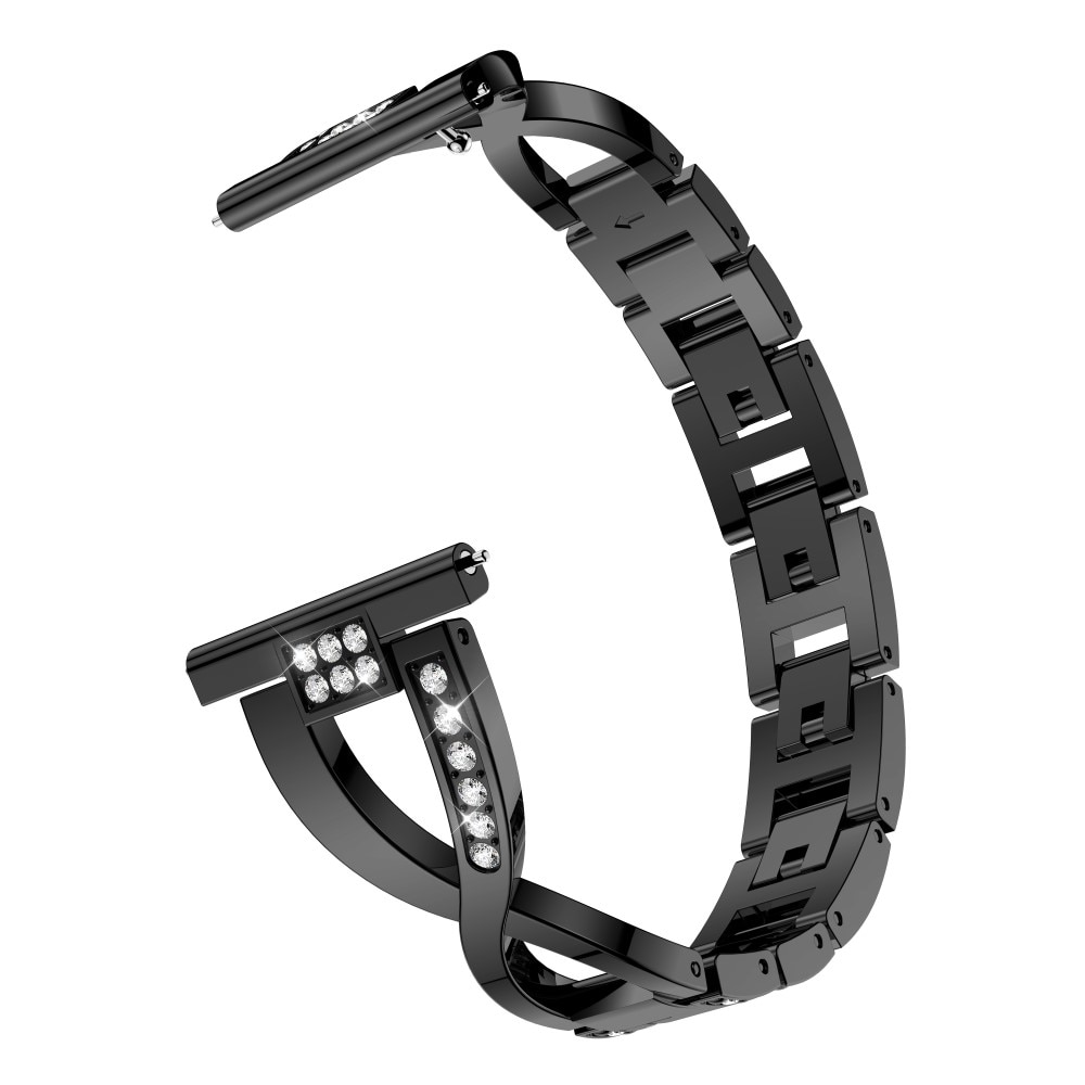 Garmin Vivoactive 4s/Venu 2s Crystal Bracelet Black