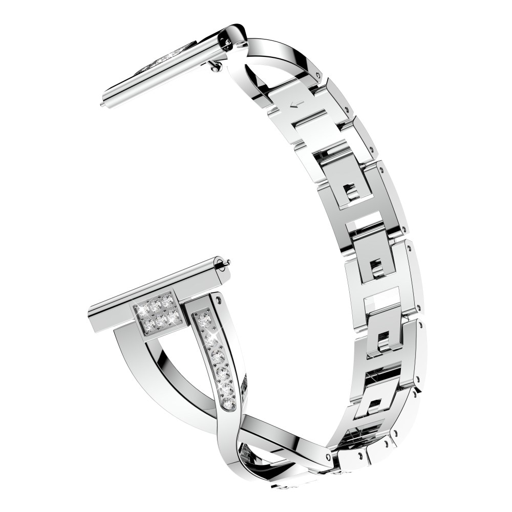 Garmin Vivoactive 3/Venu/Venu 2 Plus Crystal Bracelet Silver