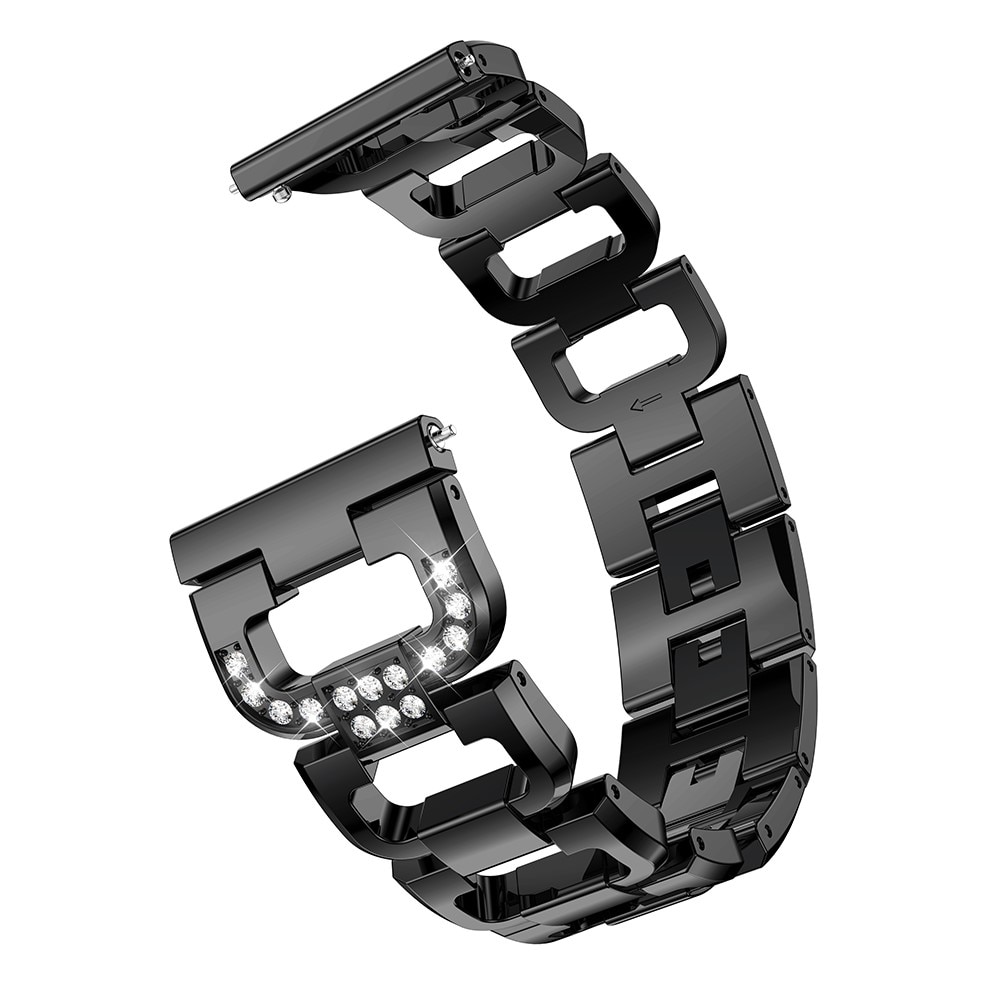 Garmin Vivoactive 4/Venu 2 Rhinestone Bracelet Black
