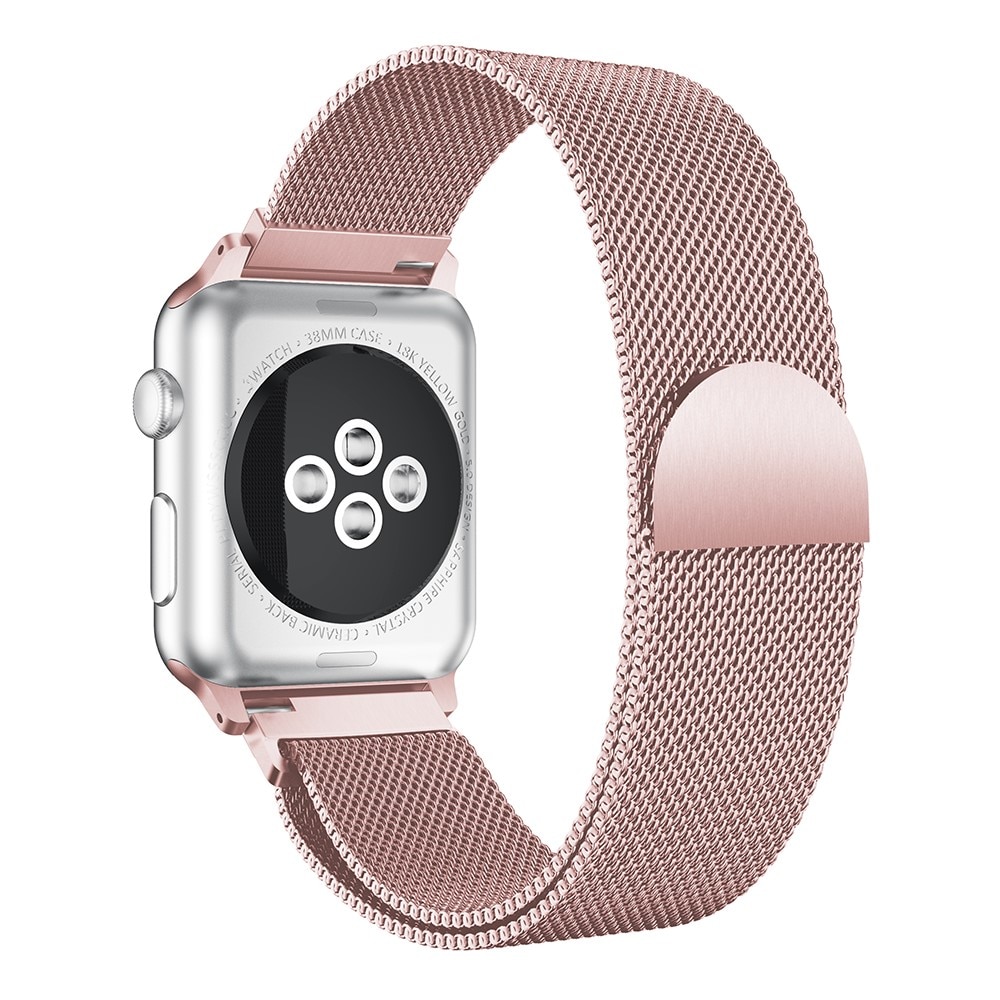 Apple Watch SE 40mm Milanese Loop Band Pink Gold