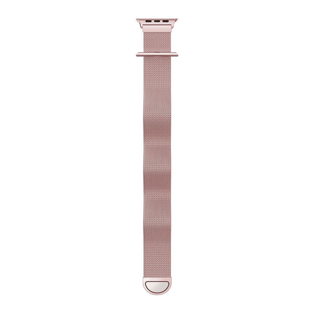 Apple Watch 45mm Series 7 Milanese Loop Band Pink Gold