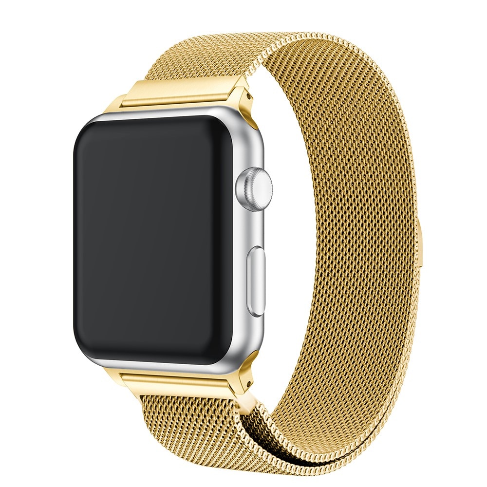 Apple Watch 41mm Series 9 Milanese Loop Band Gold