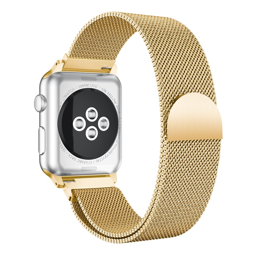 Apple Watch 41mm Series 9 Milanese Loop Band Gold