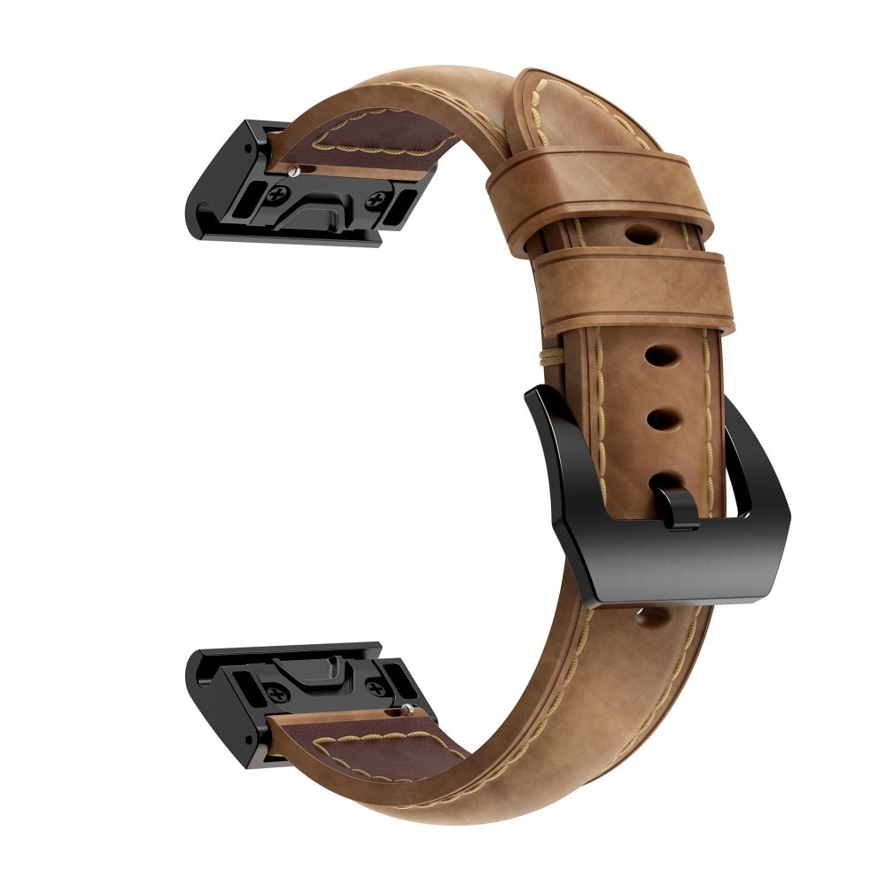 Garmin Forerunner 935/945/955/965 Leather Strap Brown