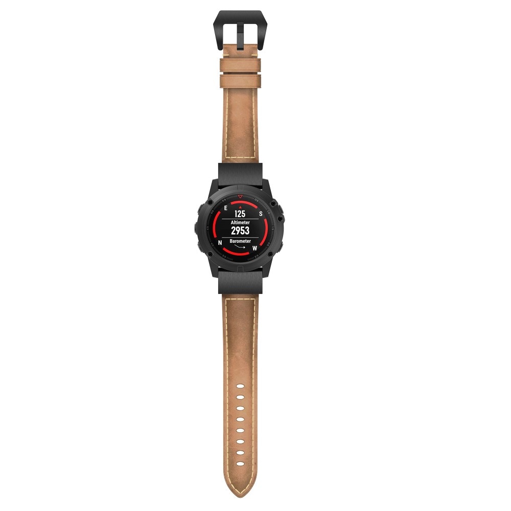 Garmin Forerunner 965 Leather Strap Brown