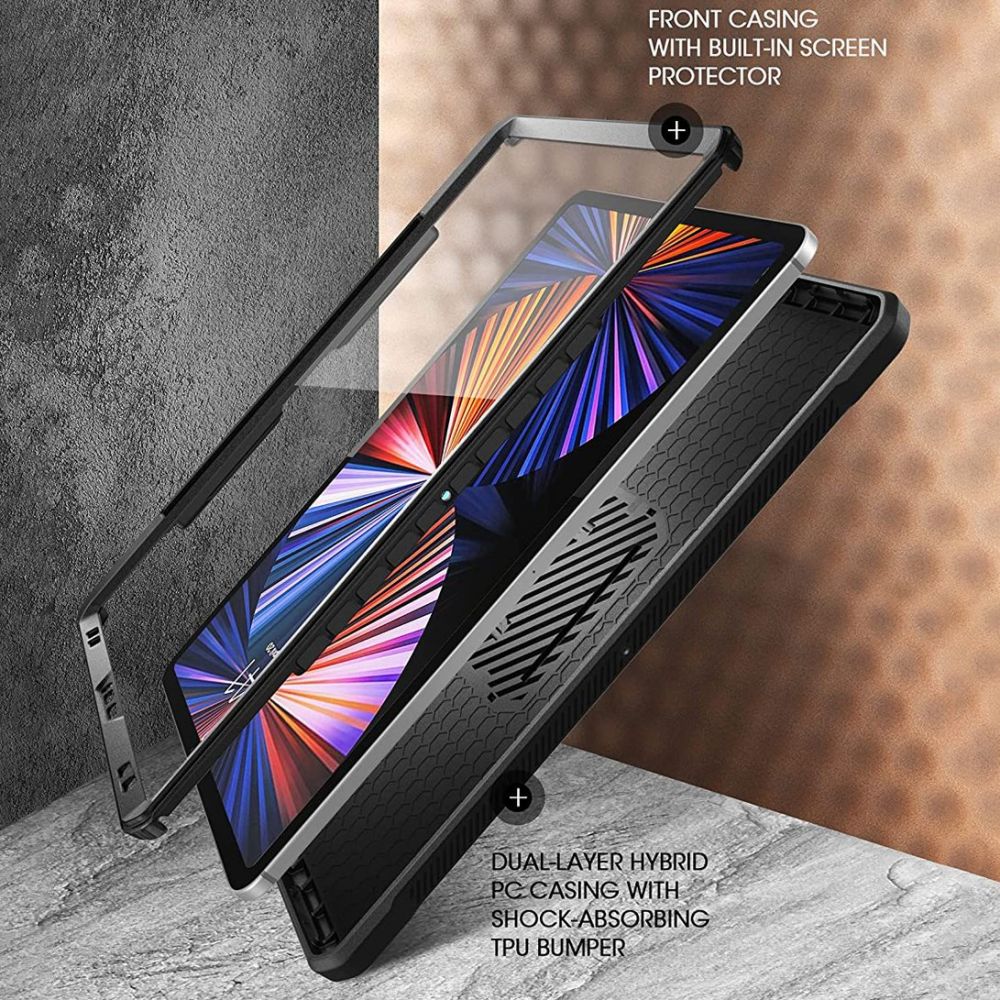 iPad Pro 12.9 5th Gen (2021) Unicorn Beetle Pro Case Black