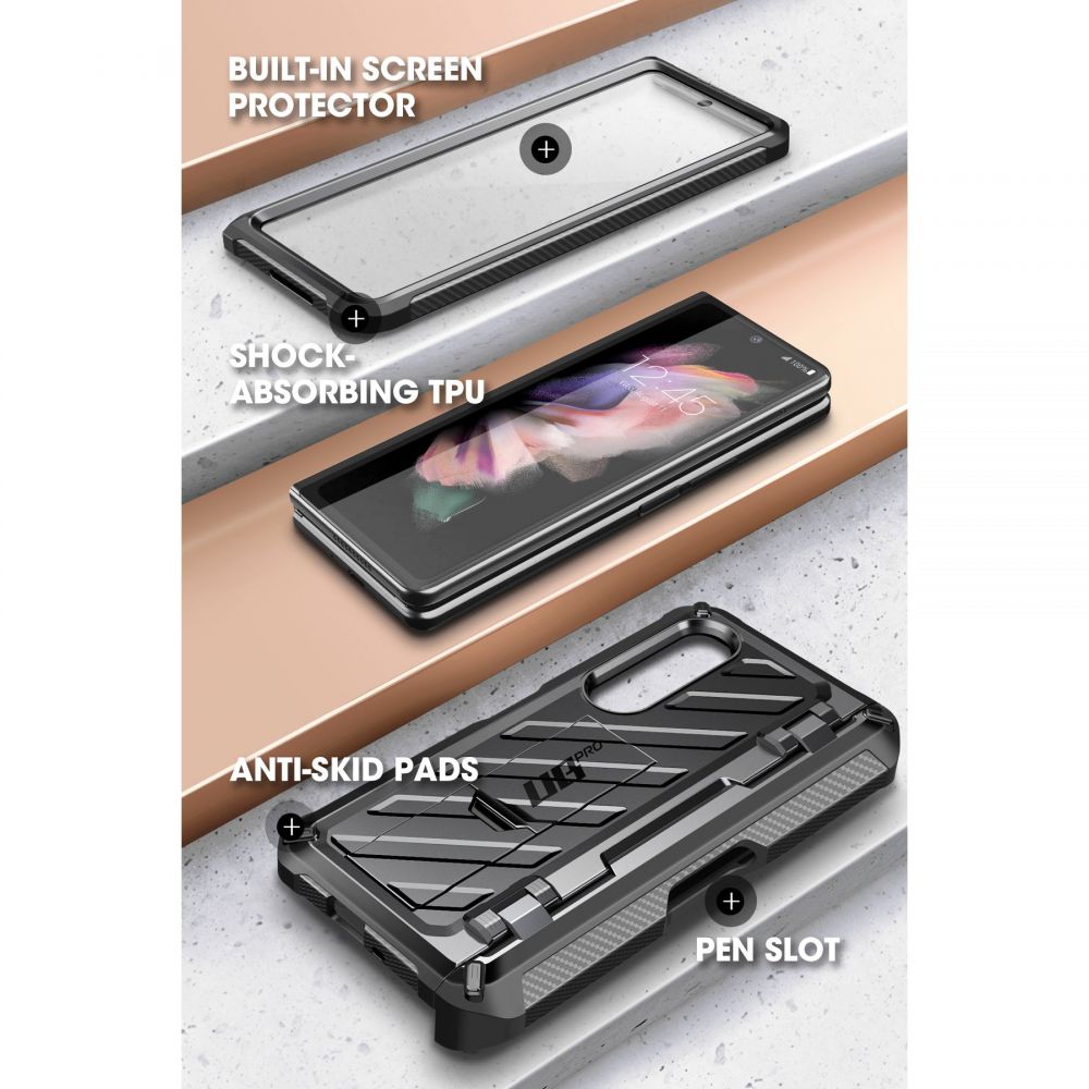 Samsung Galaxy Z Fold 3 Unicorn Beetle Pro Case Black