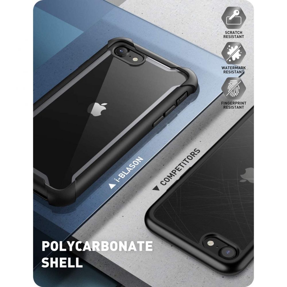 iPhone 7/8/SE Ares Clear Case Black