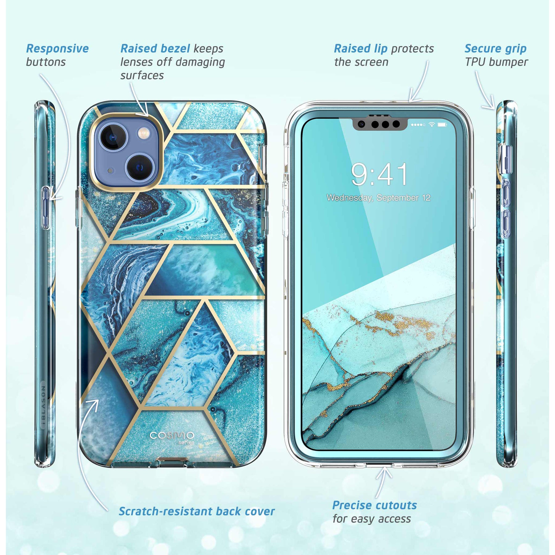 iPhone 13 Cosmo Case Ocean Blue