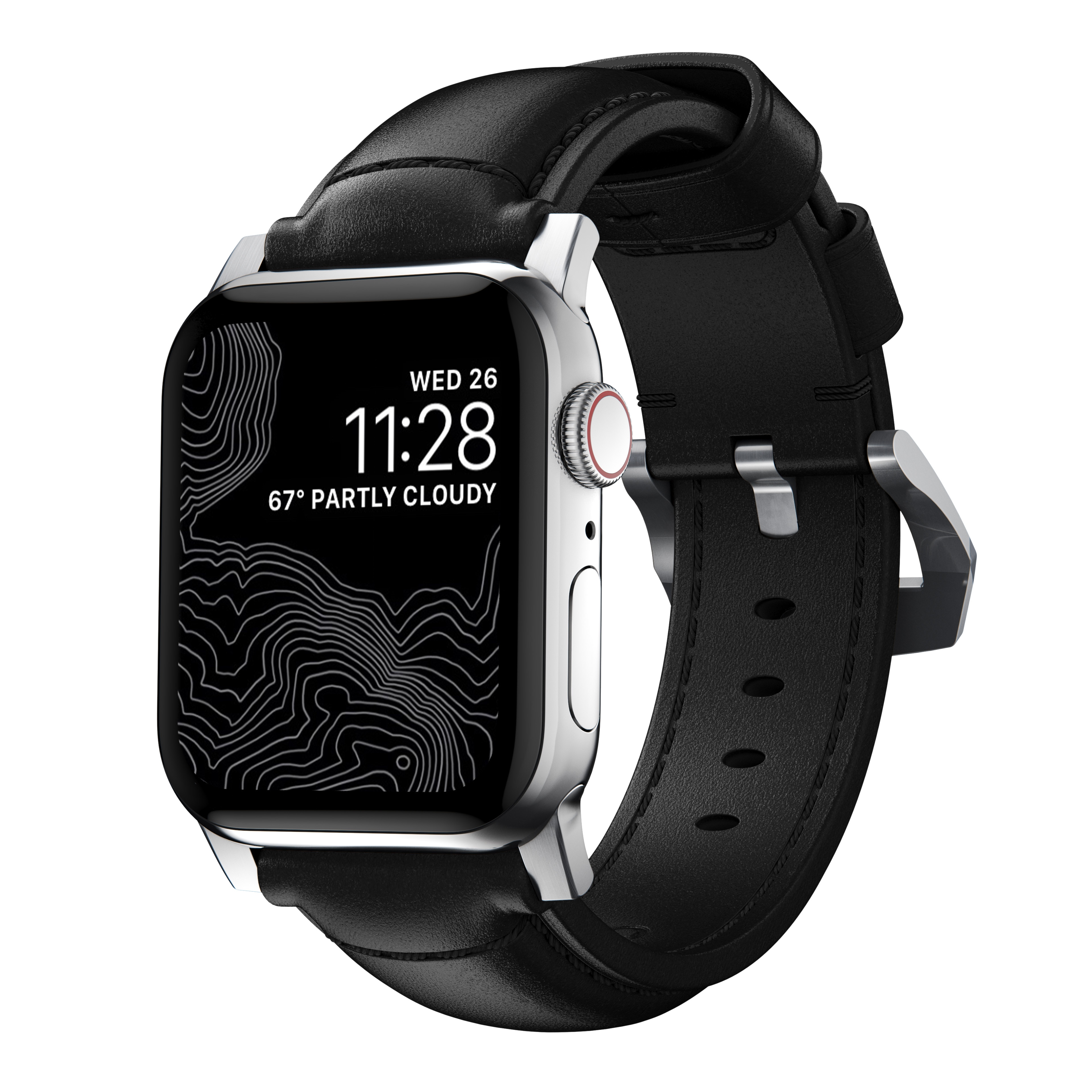 Apple Watch Ultra 2 49mm Traditional Band Black (Silver Hardware)