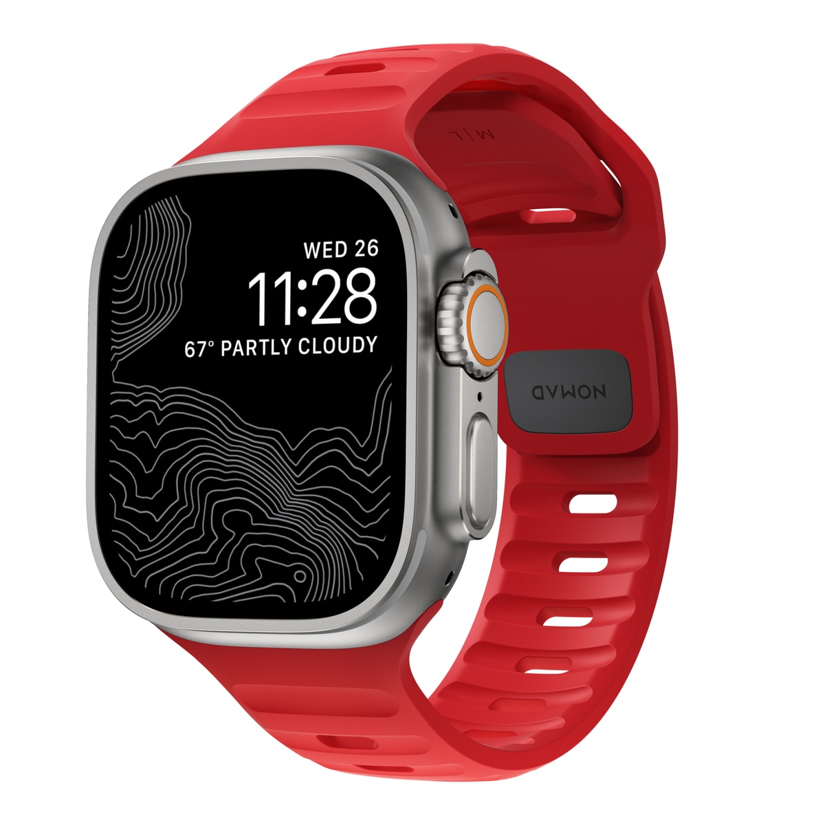 Apple Watch 45mm Series 9 Sport Band Night Watch Red - Limited edition