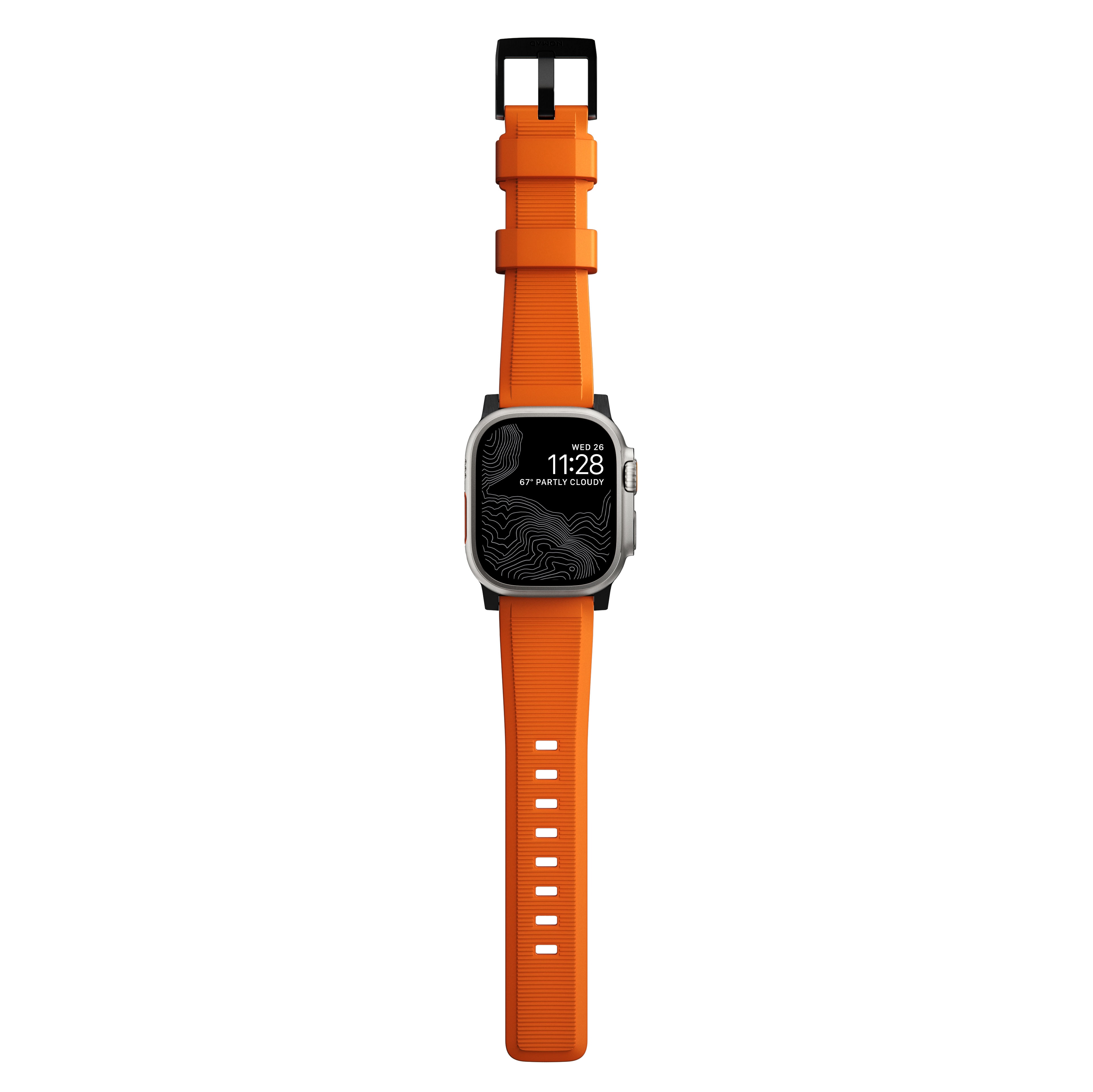 Apple Watch Ultra 2 49mm Rugged Band Ultra Orange (Black Hardware)