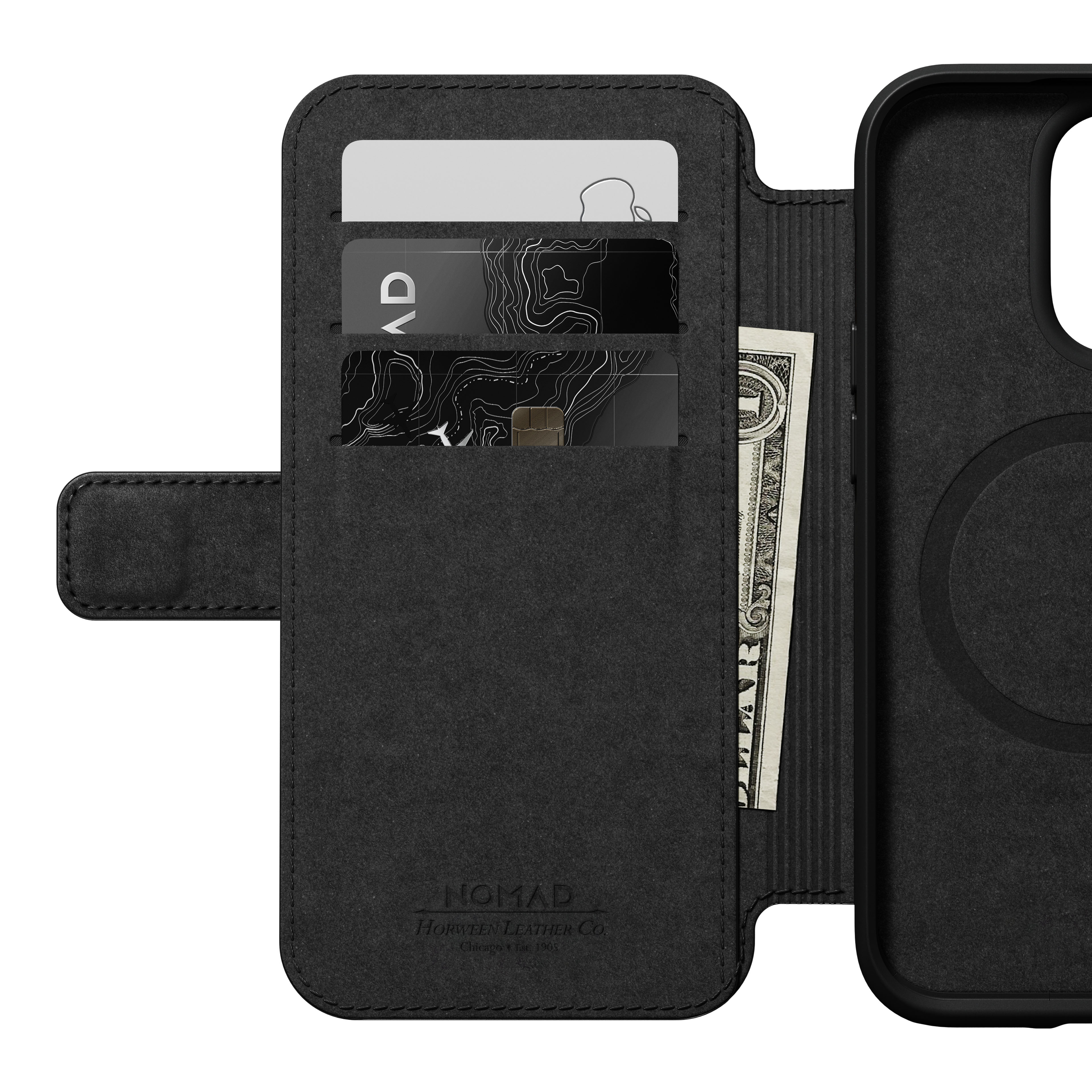 iPhone 14 Pro Modern Horween Leather Folio MagSafe Black