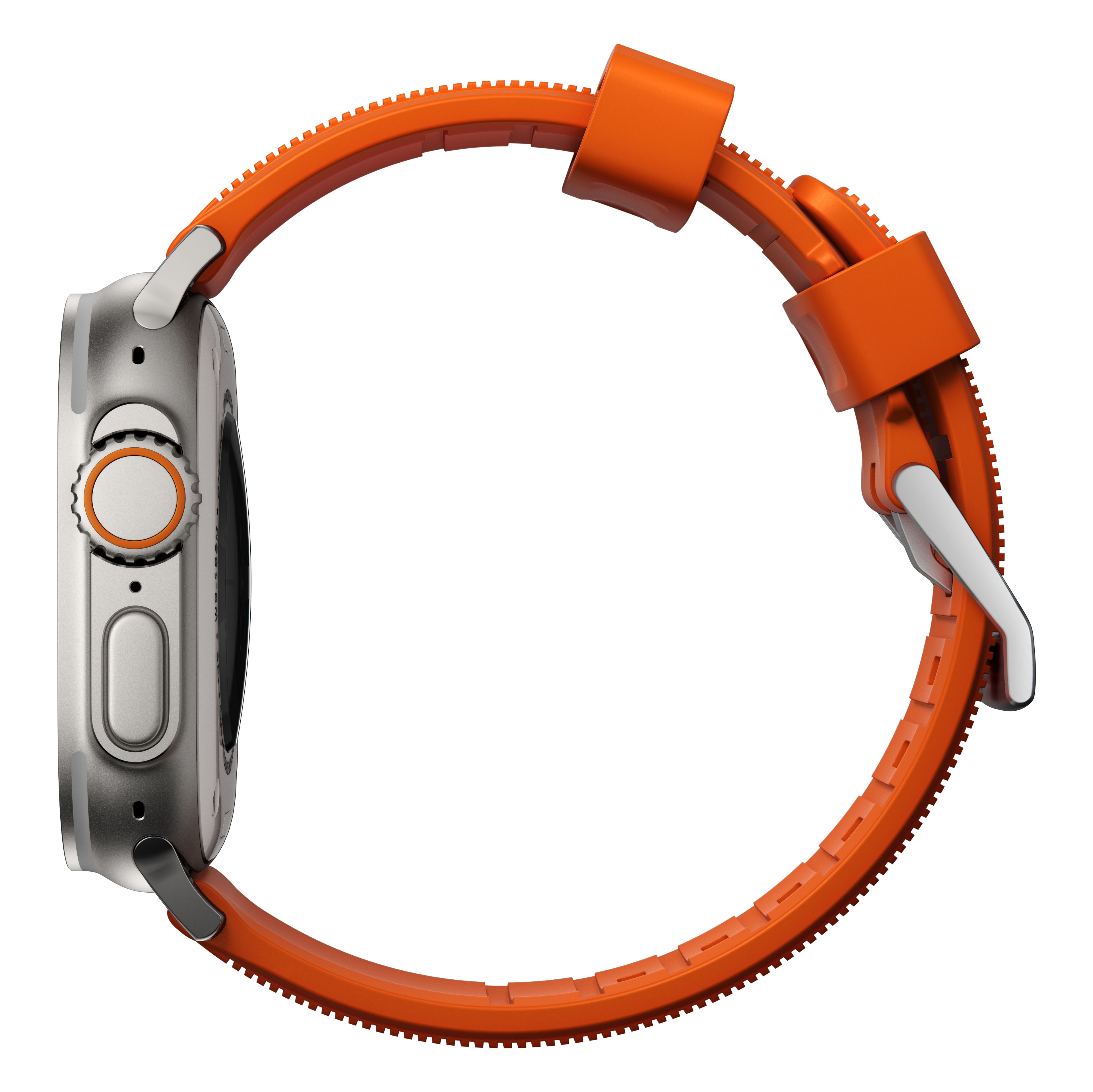 Apple Watch Ultra 49mm Rugged Band Ultra Orange (Silver Hardware)