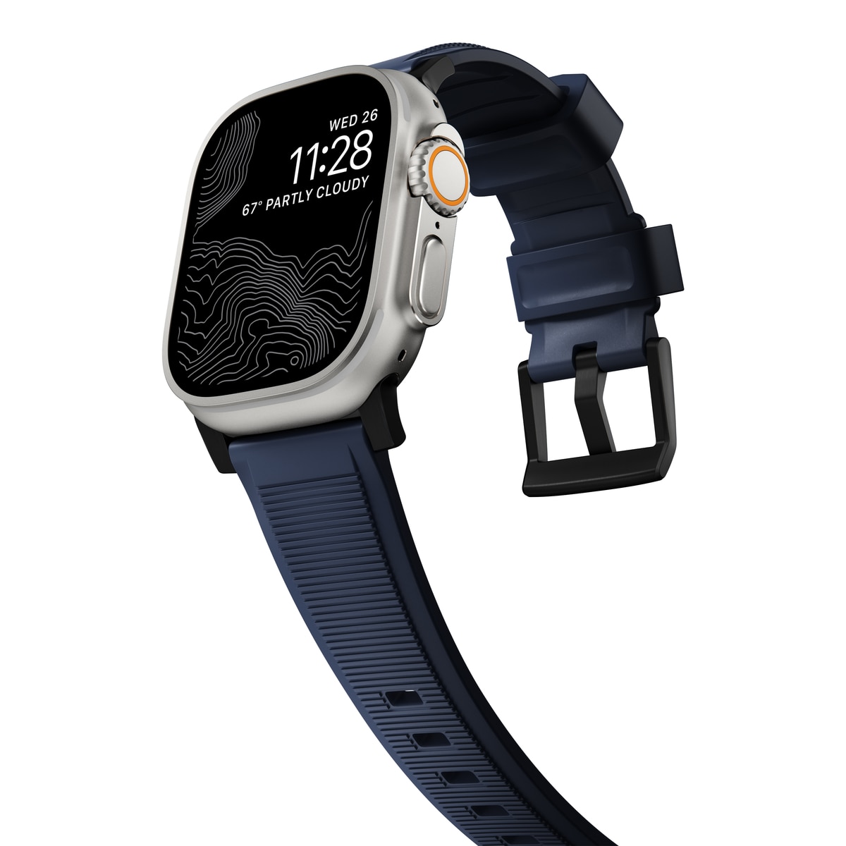 Apple Watch Ultra 49mm Rugged Band Atlantic Blue (Black Hardware)